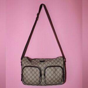 Gucci GG Monogram Leather Crossbody Bag